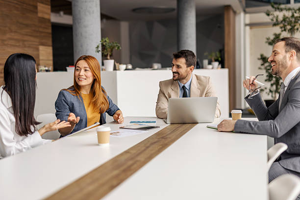 Accounting professionals in meeting