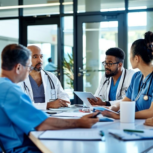 Medical professionals in consultation